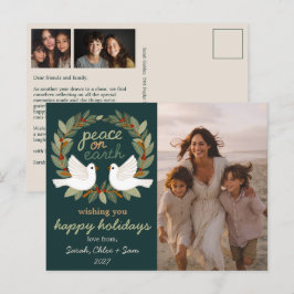 Cartão Postal De Festividades Paz na Terra Dói Natal PERSONALIZADO 3 FOTO