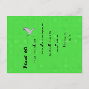 Cartão Postal De Festividades Paz no mundo Cartão de Posto de Natal