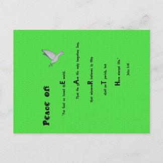 Cartão Postal De Festividades Paz no mundo Cartão de Posto de Natal