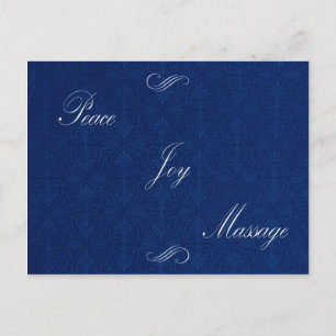 Cartão Postal De Festividades Peace Joy Massage