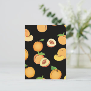 Cartão Postal De Festividades Peach Pattern 5
