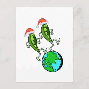 Cartão Postal De Festividades Peas on Earth Holiday