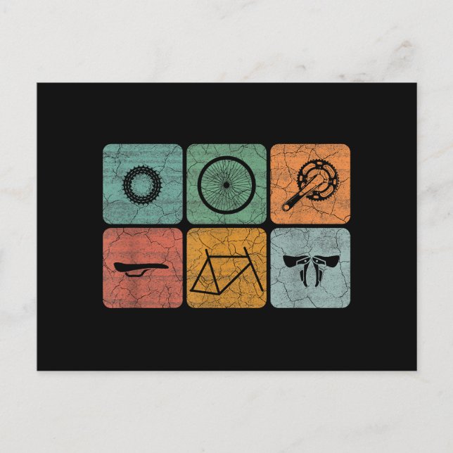Cartão Postal De Festividades Peças De Bicicleta De Bicicleta De Bicicleta De Bi (Frente)