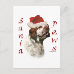 Cartão Postal De Festividades Peças de Papais noeis de Espanhol Clumber