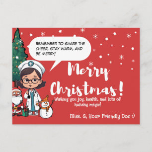 Cartão Postal De Festividades Pediatra   Saudação Natalina Festiva para Crianças