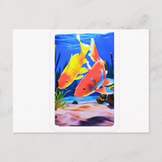 Cartão Postal De Festividades Peixe Koi Japonês Harmonia Zen - Símbolo de Boa So