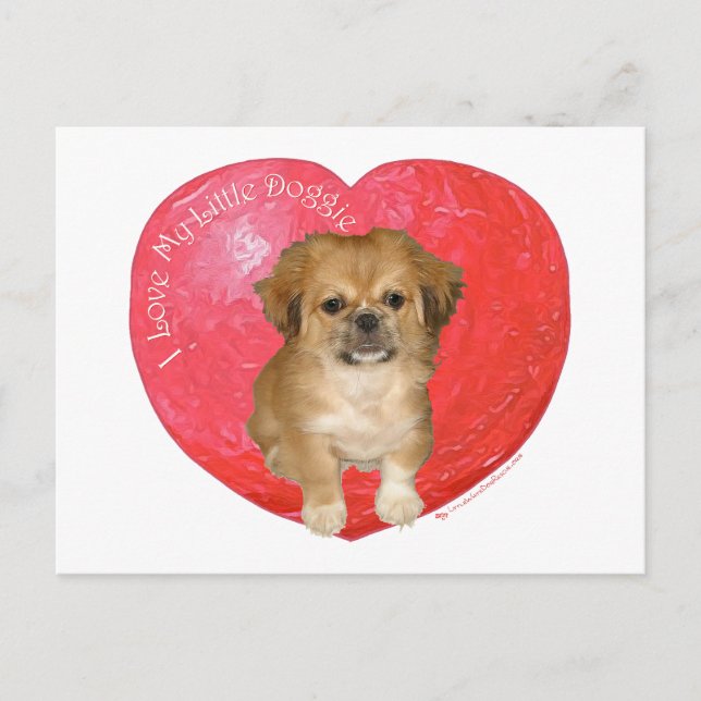 Cartão Postal De Festividades Pekingese / Dia de os namorados Shih Tzu (Frente)