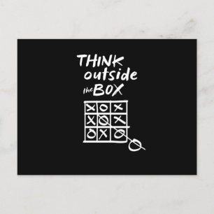Cartão Postal De Festividades Pense fora do jogo engraçado do dedo do pé de Ti
