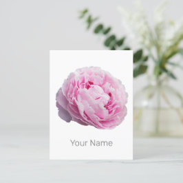 Cartão Postal De Festividades Peony Blossom Rosa Para Flor E Lover De Jardim