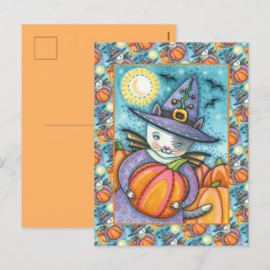 CARTÃO POSTAL DE FESTIVIDADES PEQUENO COZINHO DE GATO, CUTO E COLORIDO