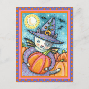 CARTÃO POSTAL DE FESTIVIDADES PEQUENO COZINHO DE GATO, CUTO E COLORIDO