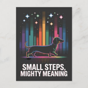 Cartão Postal De Festividades Pequenos Passos do Dachshund, Significado Poderoso