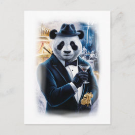 Cartão Postal De Festividades Personagem engraçado de filme estritamente britâni