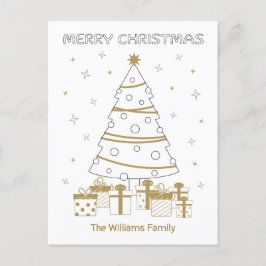 Cartão Postal De Festividades Personalização Exclusiva de Coloração de Nomes de