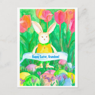 Cartão Postal De Festividades Personalizado do Avô do felz pascoa