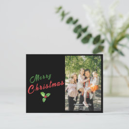 Cartão Postal De Festividades Personalizar Cartão de Natal Personalizado da Famí