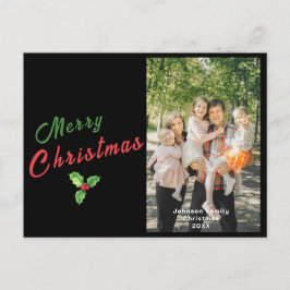 Cartão Postal De Festividades Personalizar Cartão de Natal Personalizado da Famí
