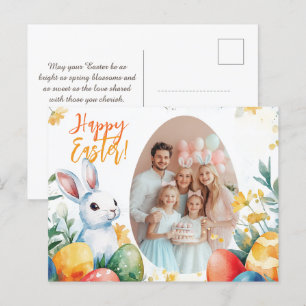 Cartão Postal De Festividades 🐇 personalizável coelho e ostravaganza