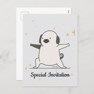 Cartão Postal De Festividades Personalize O Cão De Ioga Cuta Para Cão E Lover De
