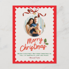 Cartão Postal De Festividades Personlized Merry Christmas Photo Card