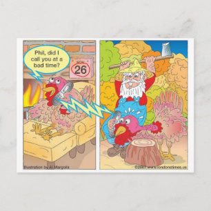 Cartão Postal De Festividades Peru do Dia de Ação de Graças em Espera Cartoon Pr