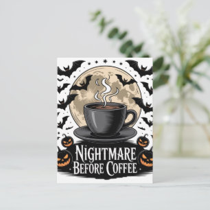 Cartão Postal De Festividades Pesadelo Antes Do Café Halloween