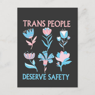 Cartão Postal De Festividades Pessoas Trans Merecem Orgulho de Segurança Mês LGB