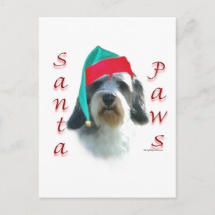 Cartão Postal De Festividades Petit Basset Griffon Venden Papais noeis Paws