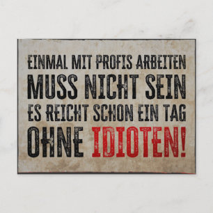 Cartão Postal De Festividades Piada engraçada sobre trabalho e colegas