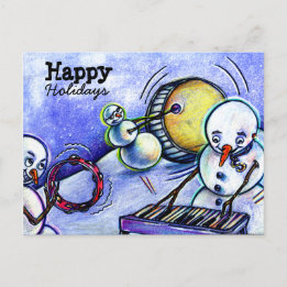 Cartão Postal De Festividades Piano com teclas
