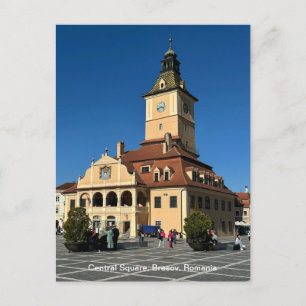 Cartão Postal De Festividades Piata Sfatului, Brasov, Romênia, em um