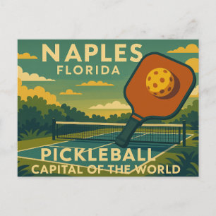 Cartão Postal De Festividades Pickleball Nápoles Flórida