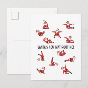 Cartão Postal De Festividades Pilates Papai Noel Reformer Natal