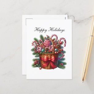 Cartão Postal De Festividades Pimenta de Natal doce festivo