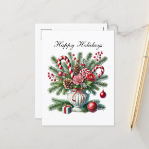 Cartão Postal De Festividades Pimenta de Natal doce festivo