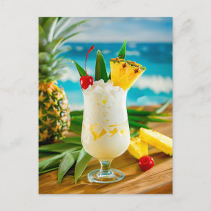 Cartão Postal De Festividades Pina Colada - Clássico Tropical