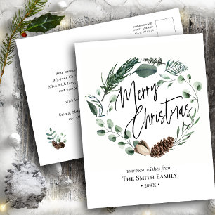 Cartão Postal De Festividades Pinheiros Verdes Elegantes, Pinheiros Verdes, Colo