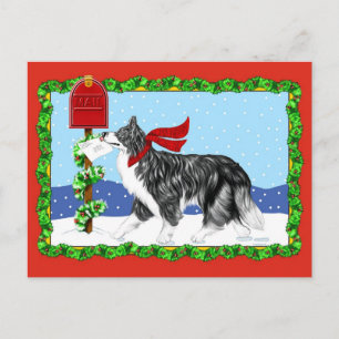 Cartão Postal De Festividades Pino de Fronteira de Natal