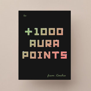 Cartão Postal De Festividades Pintado à mão + 1000 pontos de Aura