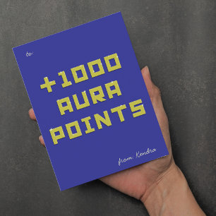 Cartão Postal De Festividades Pintado à mão + 1000 pontos de Aura