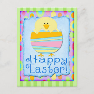 Cartão Postal De Festividades pintinho festivo festivo do felz pascoa