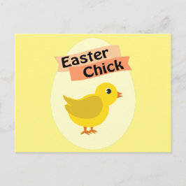 Cartão Postal De Festividades Pinto de Páscoa Amarelo