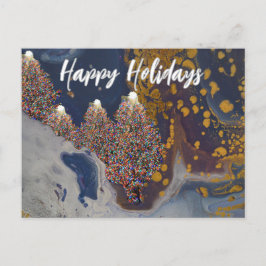 Cartão Postal De Festividades Pintura de Abstrato de Cartão-Postal de Natal