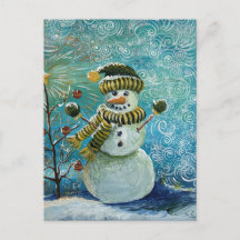 Pintura de boneco de neve pronta para o Natal