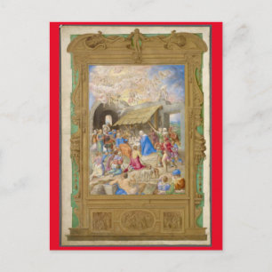 CARTÃO POSTAL DE FESTIVIDADES PINTURA DE NATIVIDADE COMO CARTÃO DE NATAL