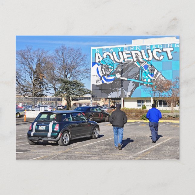 Cartão Postal De Festividades Pista do aqueduto no dia do ano novo (Frente)