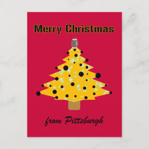Cartão Postal De Festividades Pittsburgh Natal