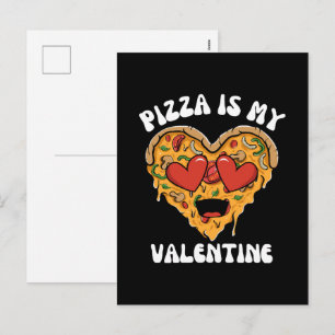 Cartão Postal De Festividades Pizza É Meu Namorado
