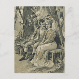 Cartão Postal De Festividades Placa de Dia de os namorados Vintage