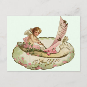 CARTÃO POSTAL DE FESTIVIDADES PLACA DE DIA DE OS NAMORADOS VINTAGE